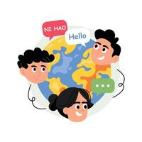 English Learning Concepts Style illustrations. EPS 10 File stock illustration vector