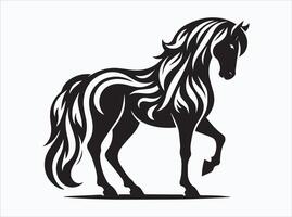 Black Color Horse Silhouette for Personalized Design Projects vector