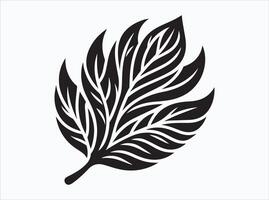 High Quality Black Color Leaf Silhouette for Prints and Decor vector