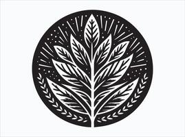 Simple and Stylish Black Color Leaf Silhouette Collection vector