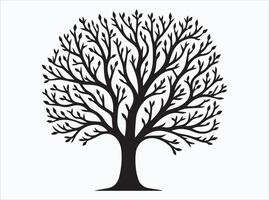 Artistic Black Color Tree Branch Silhouette for Unique Artwork vector