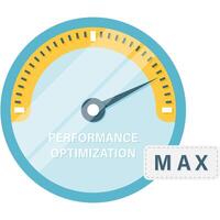 Performance Optimization, business improvement and presentation vector