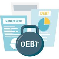 debt management, financial illustrations and capital management vector