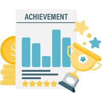 Company Achievement Report, financial reports and business analysis vector