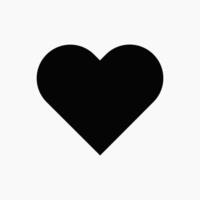 Stylish Black Heart Icon for Various Uses vector