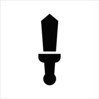 Stylized Black Sword Icon for Design Use vector