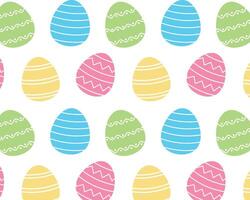 A pattern of different easter eggs. Simple flat illustration. background vector