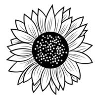 Sunflower Coloring Pages Fine Line Sunflower Designs Perfect for Crafting, Coloring, or Creating Memorable Artwork. vector