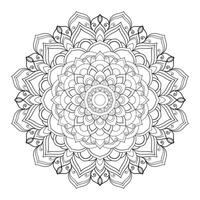 Brain Experiences Elevated with Mandala Coloring Pages for KDP Book Interiors, Fostering Focus and Relaxation Through Peaceful Petals and Detailed Patterns. vector