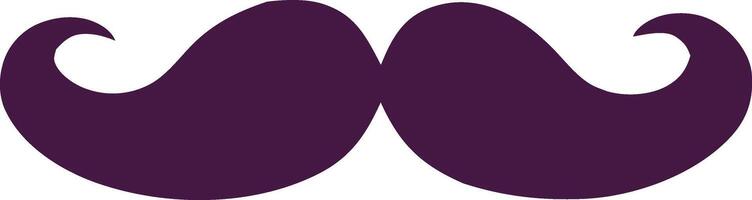 Curly Violet Mustache Icon Quirky Design Element Father's Day Icon Moustache vector
