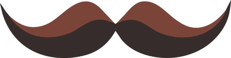 Classic Brown Mustache Icon Quirky Design Element Father's Day Icon Moustache vector