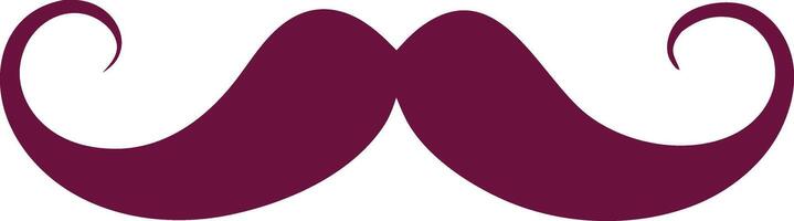 Swirled Purple Mustache Icon Quirky Design Element Father's Day Icon Moustache vector