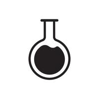 A black and white illustration of a flask vector