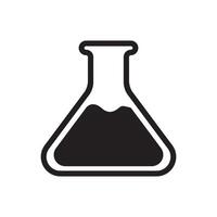 A black and white illustration of a flask vector