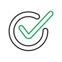 Check mark green check mark icon vector