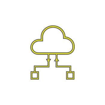 Cloud computing icon illustration vector