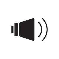 A black and white icon of a speaker vector