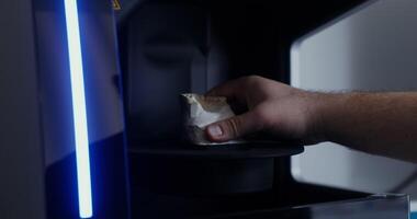 3D scanning of the cast of the jaw to create dentures. The work of an orthodontist. No people. in 4k, red komodo video
