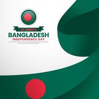 Bangladesh flag for independence day square background on a white background vector