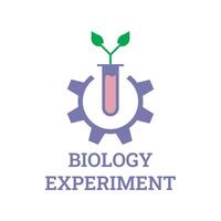 The logo for biology experiment vector