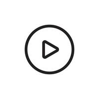 Play button icon illustration on white background vector