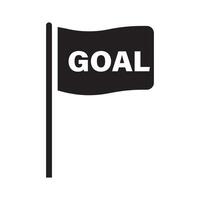 Goal flag icon illustration vector