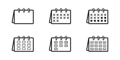 Calendar icon set illustration vector