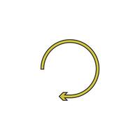 A circle with an arrow pointing to the left vector