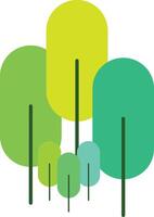 Flexible and versatile tree illustration, suitable for a variety of design projects. Its minimalist design makes it easy to adapt to various styles. vector