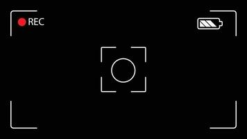 recording camera background viewfinder vector
