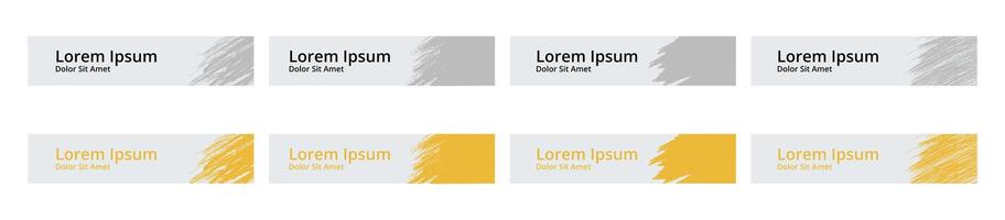 title box lower third grungy hand drawing sketch simple vector