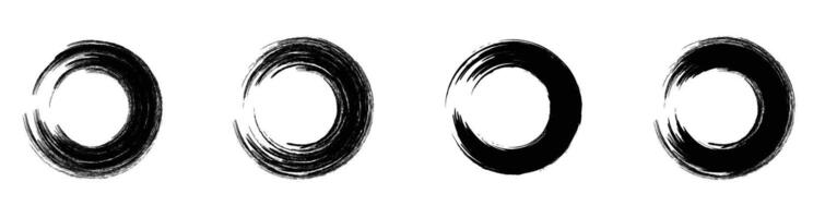 grunge circle shape border frame hand drawing grungy sketch vector