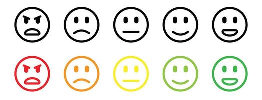mood icon parameter feedback customer satisfaction rating vector