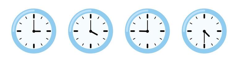 wall clock icon flat time icon minute second clock vector