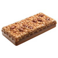 A bar of chocolate covered in nuts and nuts png