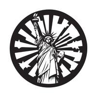 Statue Of Liberty Logo Images design on white background. vector