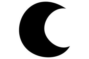 Abstract moon icon silhouette creative and clean artwork vector