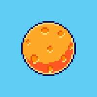 Pixel art Moon game asset design vector