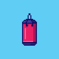 Pixel art Punching Bag game asset design vector