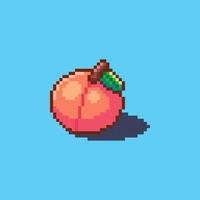 Pixel art Peach Fruit game asset design vector