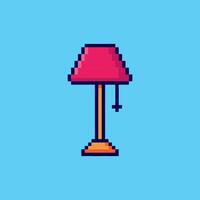 Pixel art Floor Lamp game asset design vector