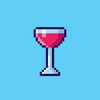 Pixel art Wine drink game asset design vector