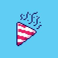 Pixel art Confetti Explosion game asset design vector
