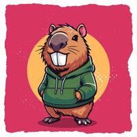 Capybara in Hoodie vector