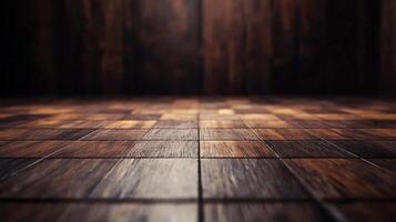 A wooden floor with a pattern of squares photo