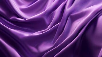 A cascade of lush, lavender fabric drapes elegantly, its soft curves catching the light and creating a luxurious, inviting texture. photo