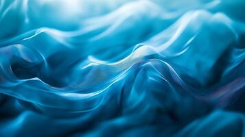 Abstract flowing blue fabric, creating an elegant, soft, and smooth texture. Perfect for backgrounds and visual design. photo