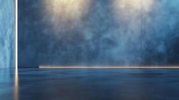 Abstract concrete room interior. A minimalistic and simple design with an atmospheric and contemplative feel. Ideal as an elegant backdrop. photo