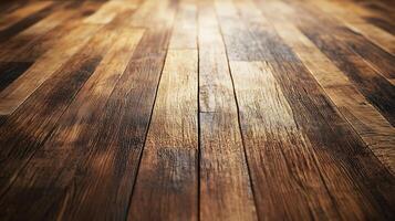 Dark hardwood flooring with textured planks, showcasing warm tones and natural wood grain, creating a cozy, rustic, and stylish atmosphere. photo