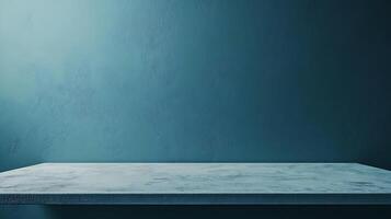 Clean minimalist studio shot featuring a smooth platform and a textured, light blue backdrop to highlight product presentation. photo